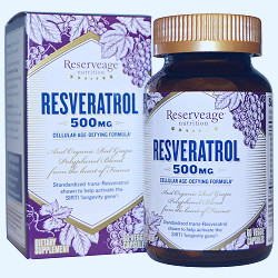 Resveratrol 500 mg, 60 Veggie Caps by ReserveAge Organics